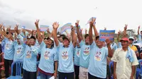 Ratusan tukang becak motor di Jateng mendukung Prabowo-Gibran di Pilpres 2024. (Ist)