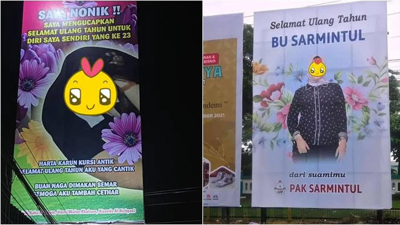 Bikin Viral, Ini 6 Baliho Ucapan Selamat Ulang Tahun yang Jadi Salah Fokus