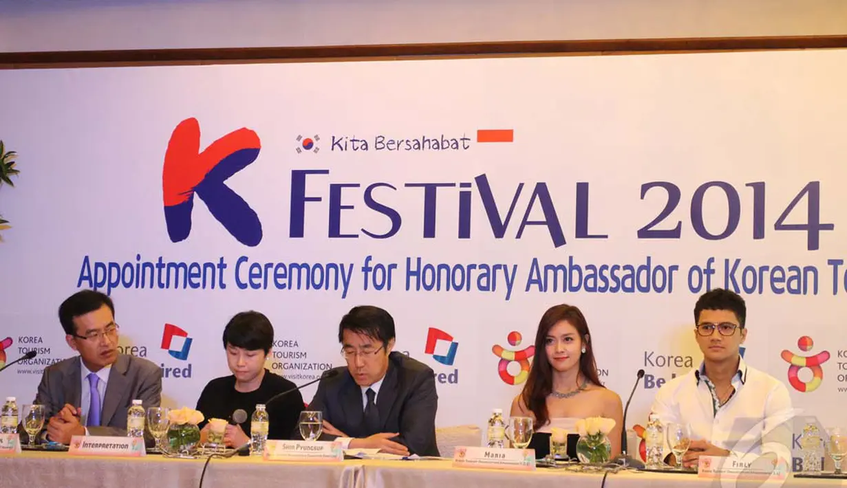 Tahun 2014, KTO menargetkan 200.000 ribuan wisatawan Indonesia datang ke Korea Selatan atau melebihi angka kunjungan wisatawan Malaysia, Hotel Mulia, Jumat (25/04/2014) (Liputan6.com/Gilar Dhani).