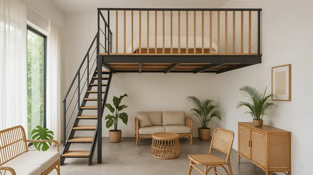 Model Rumah Mezzanine Industrial Cocok untuk Nuansa Tropis (Foto: ChatGPT)