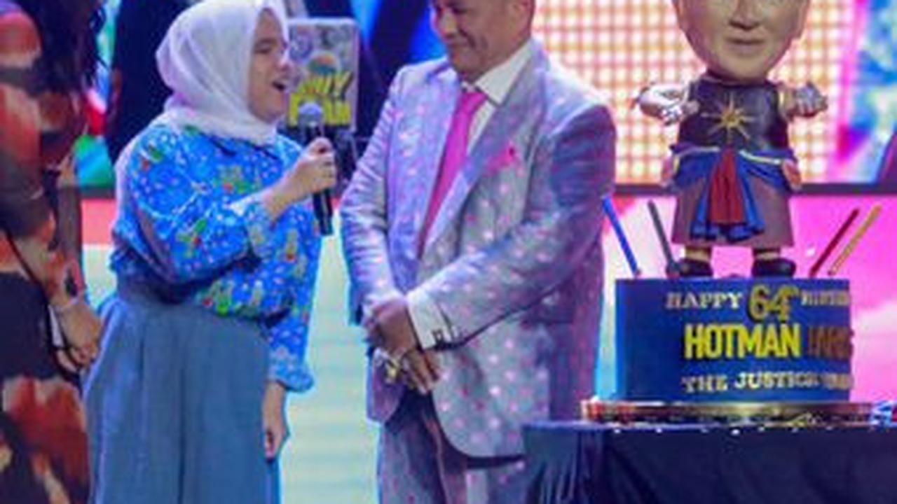 Hotman Paris merayakan ulang tahunnya yang ke-64 dengan penuh semangat "Pahlawan Keadilan" di The H Club SCBD, Jakarta Pusat.