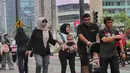 Peniadaan Hari Bebas Kendaraan Bermotor (HBKB) atau Car Free Day (CFD) di Jakarta sehubungan adanya dua agenda besar. (Liputan6.com/Angga Yuniar)