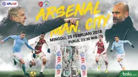 Piala Liga Inggris_Arsenal Vs Manchester City_Head to Head (Bola.com/Adreanus Titus)