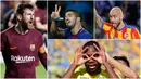 Berikut ini top scorer sementara La Liga musim 2017/2018 hingga pekan ke-18. Lionel Messi belum terkejar dari para pesaingnya. (Kolase foto-foto dari AFP)