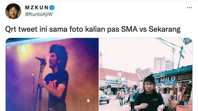 Unggahan Kunto Aji. (Foto: Dok. Twitter @KuntoAjiW)