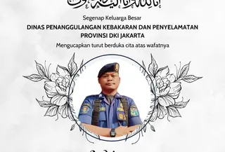 Petugas damkar DKI Jakarta meninggal dunia. (Foto Dokumentasi humasjakfire).