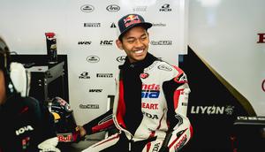 Veda Ega Pratama pada Practice Moto3 Prancis hari Jumat, 8 Mei 2026. (Honda Team Asia)
