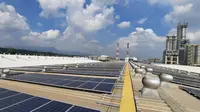 Pembangunan panel tahap kedua panel surya PV (photovoltaic) untuk Chandra Asri Petrochemical di Kota Cilegon, Banten, telah diselesaikan oleh TotalEnergies. (Kamis, 22/07/2021).