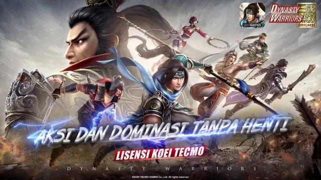Game mobile Dynasty Warriors: Overlords kini hadir di Androi dan iOS (Foto: VNG Indonesia)