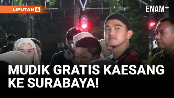 VIDEO: Kaesang Lepas Rombongan Mudik Gratis ke Surabaya