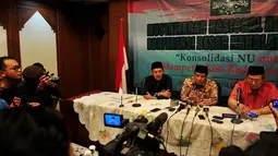 Dalam acara yang digelar sejak Sabtu (01/11/14) kemarin, KH Said Aqil Siradj memberikan beberapa wejangan agar konsolidasi NU mampu memperkokoh kedaulatan NKRI (Liputan6/JohanTallo)