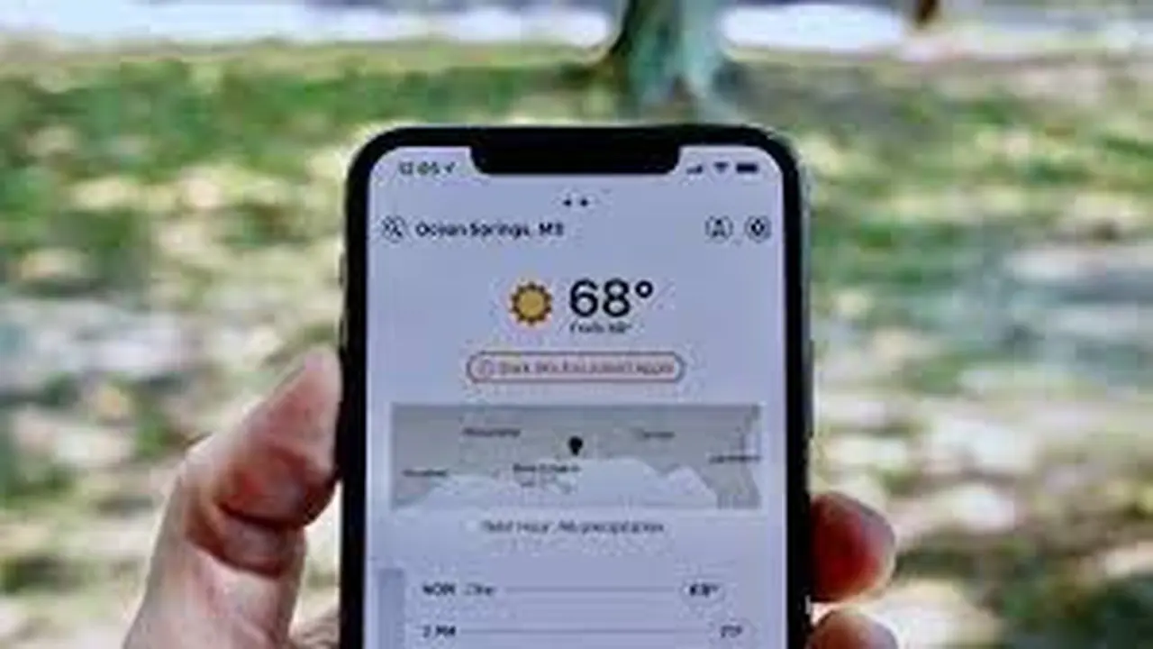Aplikasi Dark Sky di iPhone