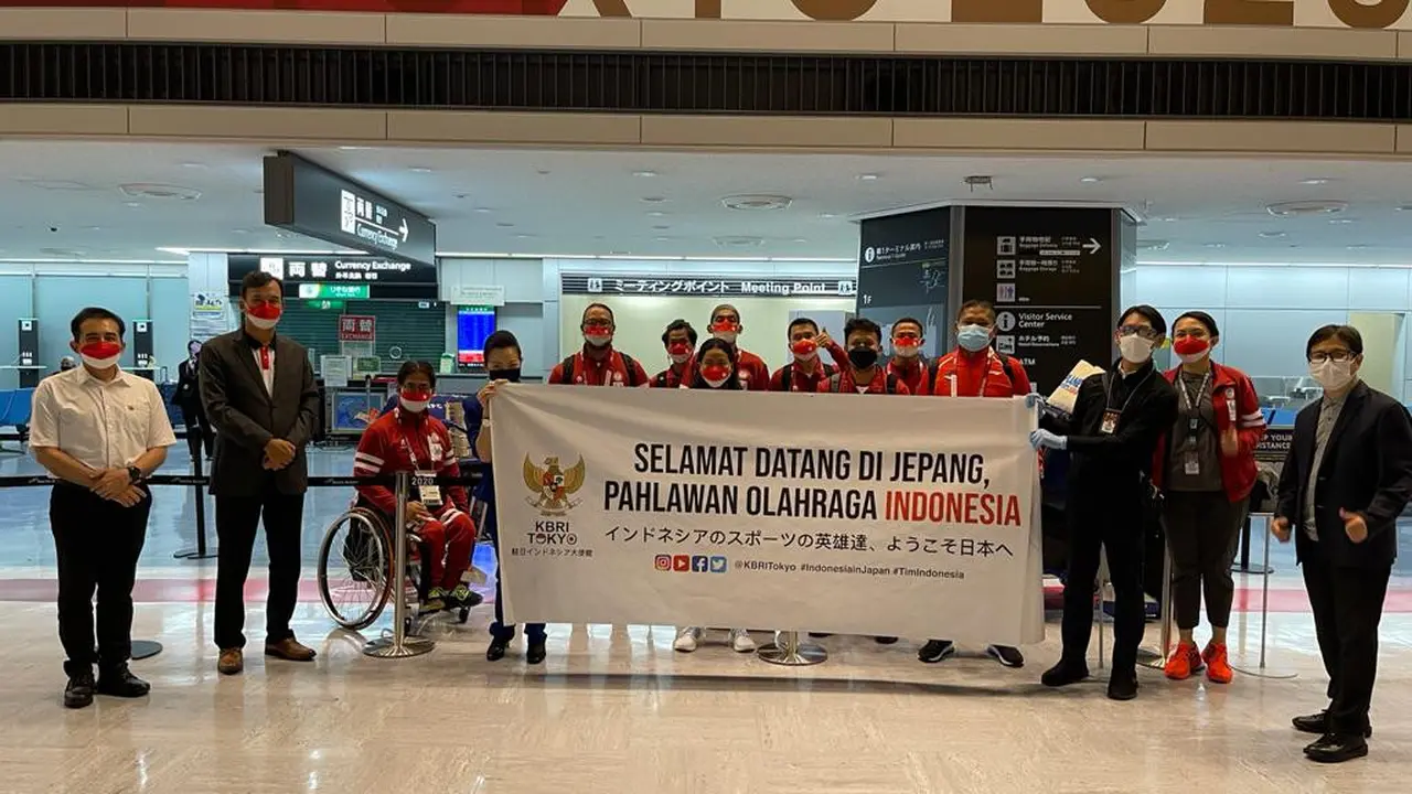 Kloter Pertama Kontingen Indonesia di Paralimpiade 2020 Tiba di Tokyo