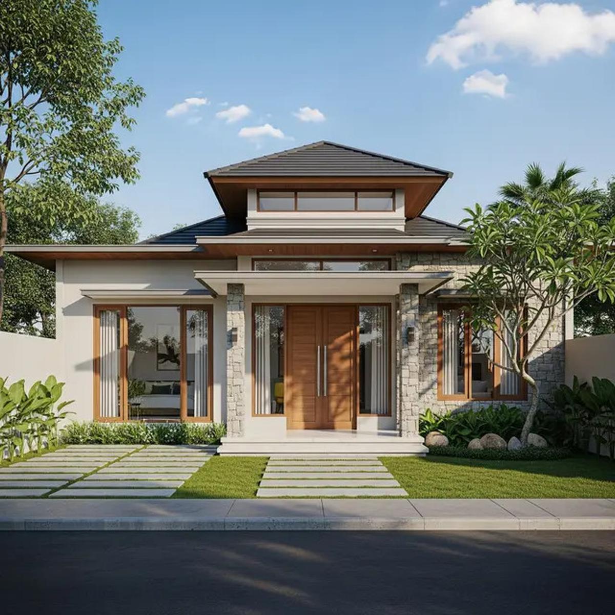 7 Model Rumah Sederhana Tapi Mewah dengan Atap Modern 2025 yang Cocok untuk Tinggal di Desa