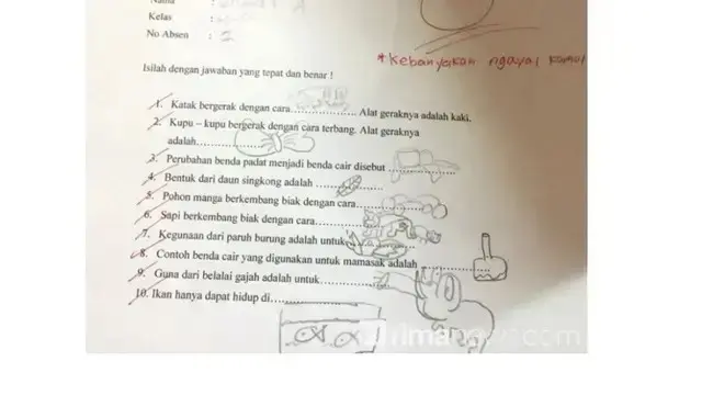6 Potret Lembar Jawaban Murid Penuh Coretan Guru Ini Bikin Elus Dada