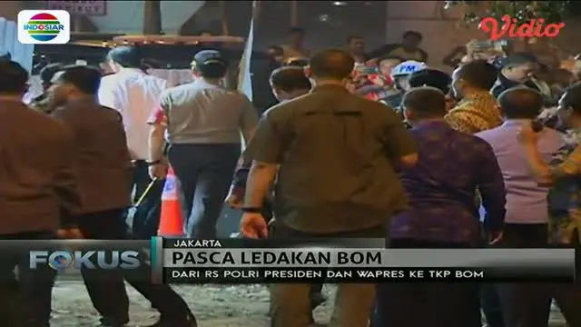 Kamis (25/5) malam, Presiden Joko Widodo dan Wapres Jusuf Kalla, sambangi TKP bom di Kampung Melayu.