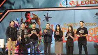 Dimas Andrean di acara peluncuran gim terbaru Fight of Legends, hasil kerjasama PT Esports Star Indonesia (ESI) dengan Game Developer asal Korea Selatan, Sugar Works, yang bertempat di Kawasan Kebon Jeruk, Jakarta Barat, Rabu (23/11/2022). (Foto: M. Altaf Jauhar)