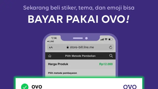 Line Stickers bisa dibeli pakai Ovo
