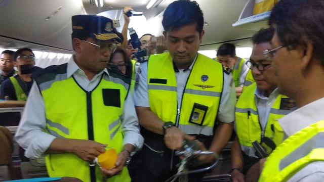 Menteri Perhubungan Budi Karya Sumadi lakukan ramp check di Terminal 3, Bandara Internasional Soekarno-Hatta, Kota Tangerang, Rabu, (11/12/2019).