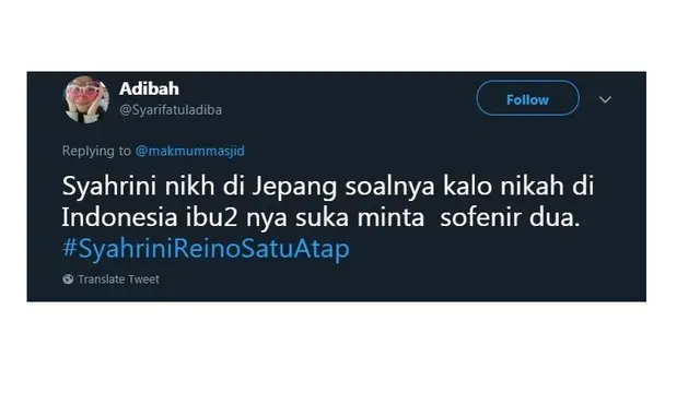 alasan nyeleneh alasan Syahrini menikah di Jepang (@syarifatuladiba)