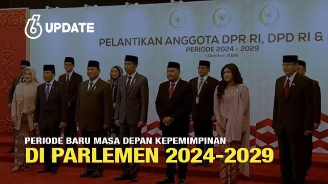 Pelantikan sekaligus pengambilan sumpah anggota MPR, DPR, dan DPD periode 2024-2029 berlangsung di Gedung Nusantara, Kompleks Parlemen, Senayan, Jakarta Pusat, Selasa 1 Oktober 2024. Terdiri dari 580 legislator dan 152 senator yang kemudian gabungan ...