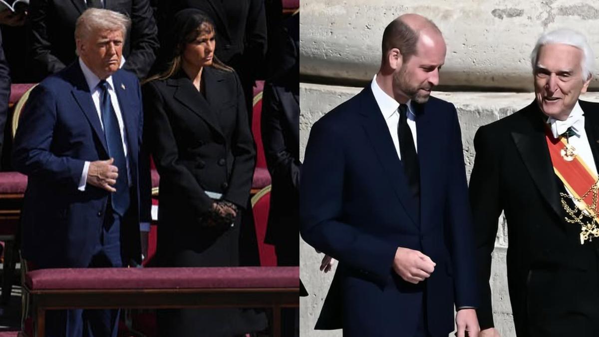Pangeran William dan Donald Trump Kenakan Jas Biru Navy Saat Pemakaman Paus, Langgar Aturan?