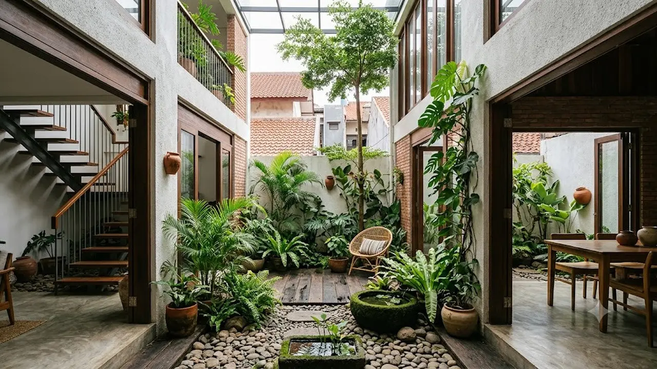 9 Hidden Courtyard untuk Rumah Perkotaan, Solusi Hunian Asri dan Sehat