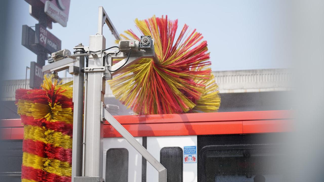 Sistem pencucian otomatis LRT Jabodebek