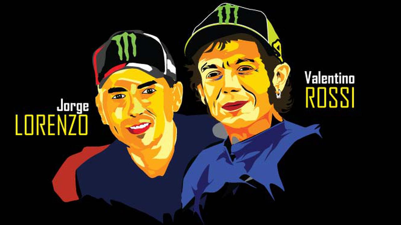 Jorge Lorenzo dan Valentino Rossi