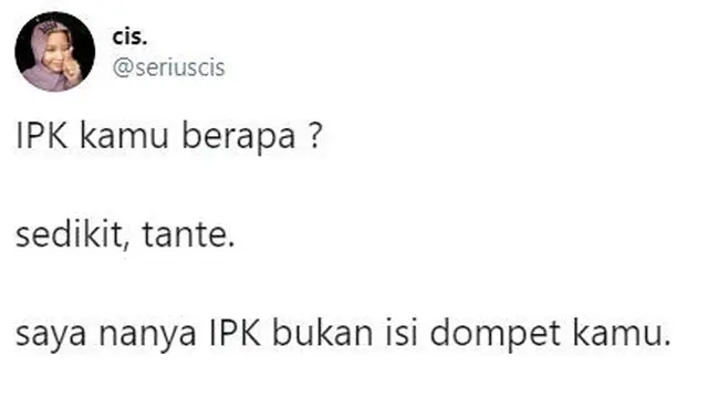 Jawaban kocak soal IPK