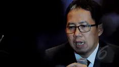 CEO PT. Liga Indonesia, Joko Driono memberikan keterangan pers usai menggelar Rapat Umum Pemegang Saham (RUPS) Liga Indonesia di Hotel Borobudur, Jakarta, Rabu (13/5/2015). (Liputan6.com/Andrian M Tunay)