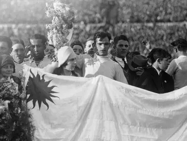 Kegembiraan Uruguay saat menjadi juara Piala Dunia FIFA 1930 di Uruguay (fifa.com)