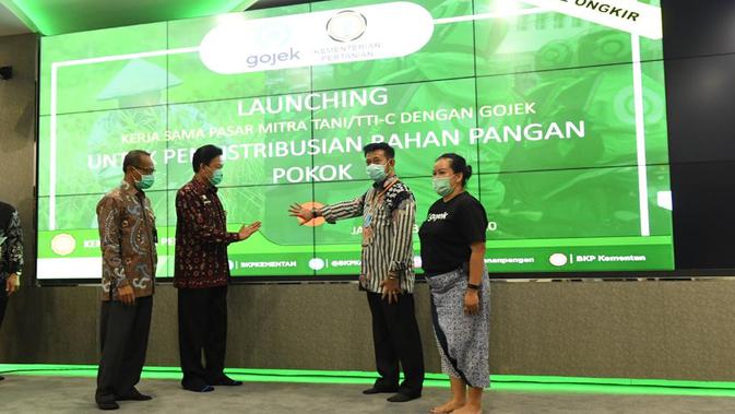 Launching Kerja Sama Pasar Mitra Tani/TTI-C dengan Gojek untuk Pendistribusian Bahan Pangan Pokok.