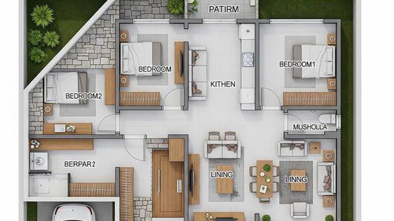 7 Gambar Denah Rumah Minimalis 6x12 Meter, Desain Efisien untuk Lahan Terbatas