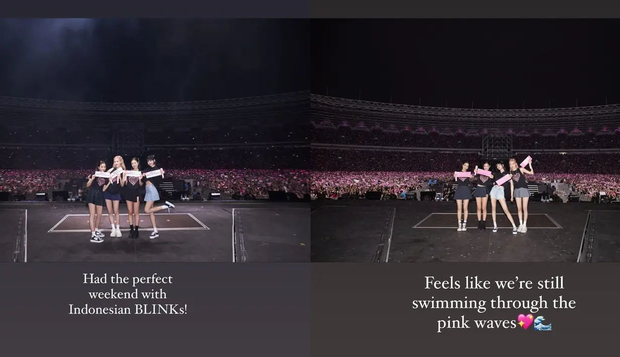 Konser Blackpink di Indonesia. (Foto: Instagram/ blackpinkofficial)