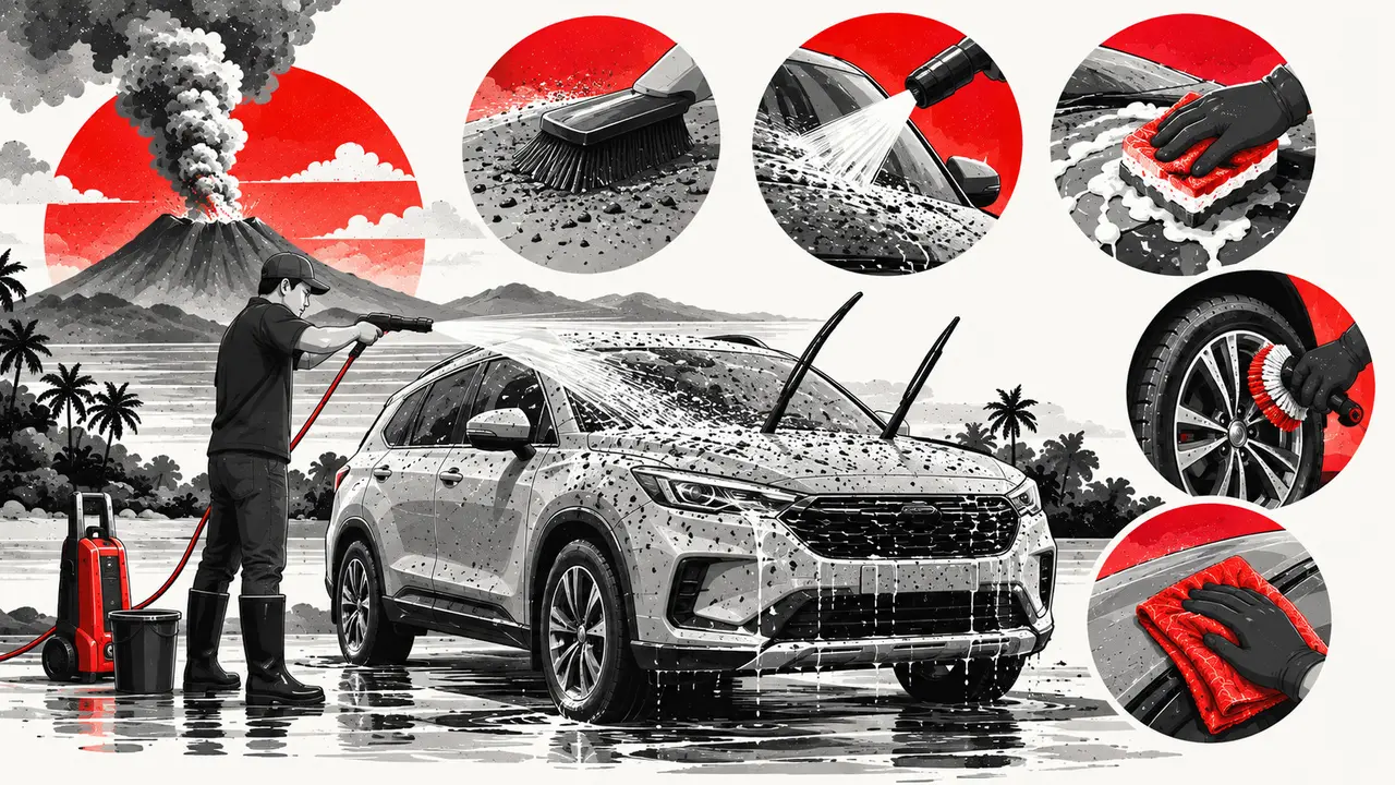 Infografis: Cara Bersihkan Mobil dari Abu Vulkanik Anak Krakatau