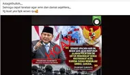 Cek Fakta: Hoaks, Presiden Prabowo Perintahkan TNI-Polri Tangkap Semua Masyarakat Aceh