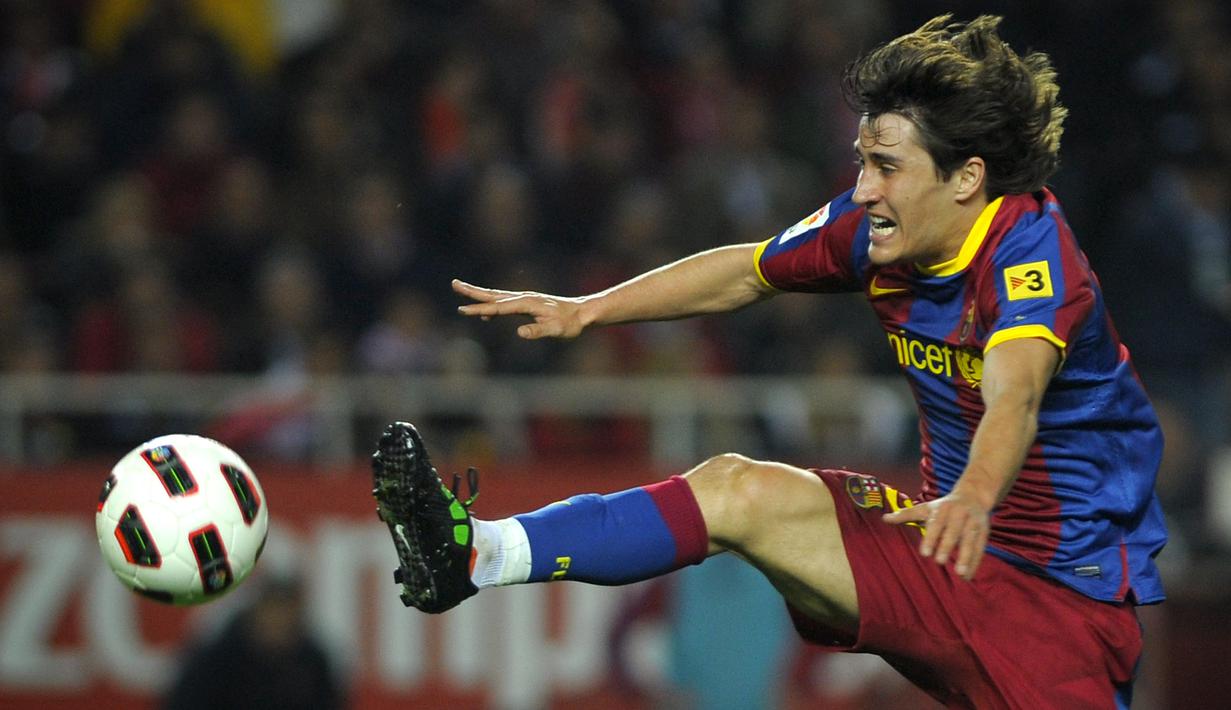 Bojan Krkic adalah produk Akademi La Masia. Bojan menjadi anggota tim Barcelona senior saat berusia 17 tahun dan bermain dalam 104 partai dan mencetak 26 gol dalam empat musim. (AFP/Jorge Guerrero)
