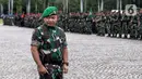 Kepala Staf Angkatan Darat (KSAD) Jenderal TNI Dudung Abdurachman saat memimpin Apel Gelar Kesiapsiagaan TNI Angkatan Darat di Lapangan Monumen Nasional (Monas), Jakarta Pusat, Rabu (26/10/2022). Dalam apel tersebut KSAD menekankan enam hal yang harus menjadi perhatian khusus TNI AD. (Liputan6.com/Johan Tallo)