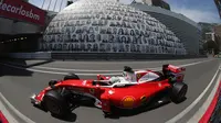 Pembalap Tim Ferrari, Sebastian Vettel saat melakukan sesi kualifikasi di sirkuit jalan Monaco, 28 Mei 2016. Kualifikasi ini untuk menjelang Grand Prix F1 Monaco yang akan segera digelar. (JEAN CHRISTOPHE MAGNENET / AFP)