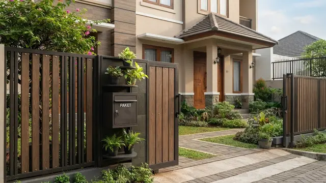 Desain Kotak Paket Tanam di Pagar