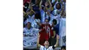 Selebrasi Lionel Messi usai mencetak gol dan memastikan kemenangan Argentina atas Iran 1-0 di penyisihan Piala Dunia Grup F di Stadion Mineirao, Belo Horizonte, Brasil, (21/6/2014). (REUTERS/Sergio Moraes) 