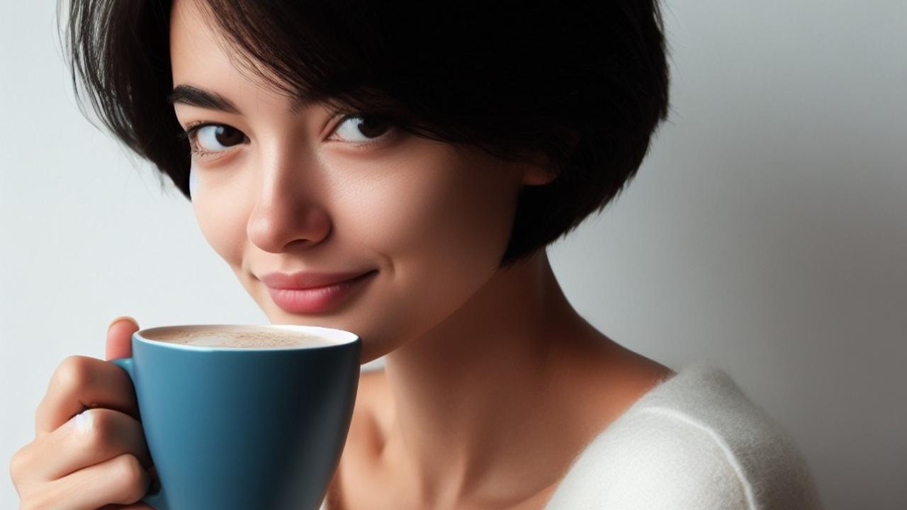 ilustrasi minum kopi