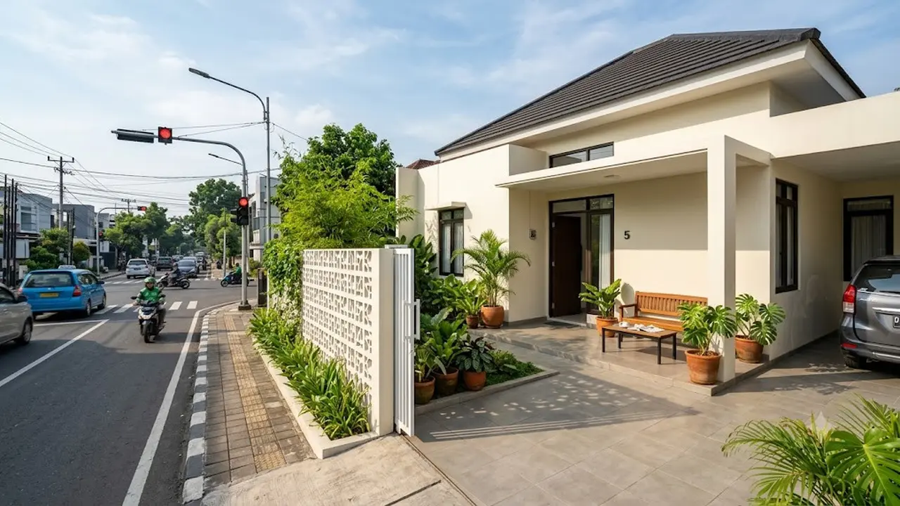 Inspirasi Teras Rumah Dekat Lampu Merah
