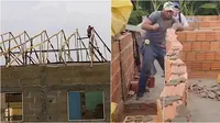 Aksi kocak kuli bangunan saat bikin pondasi rumah. (sumber: Facebook/engrjezamora via Bored Panda)