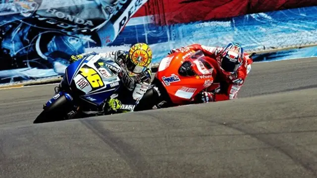 Valentino Rossi dan Casey Stoner