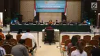 Suasana tes wawancara dan uji publik Calon Pimpinan Komisi Pemberantasan Korupsi (Capim KPK) periode 2019-2023 di Gedung Sekretariat Negara, Jakarta, Rabu (28/8/2019). Sebanyak tujuh capim KPK yang menjalani uji publik hari ini. (Liputan6.com/Angga Yuniar)