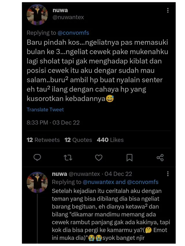 6 Cerita Horor Netizen di Kos Ini Bikin Merinding, Pengalaman Tak Terlupakan