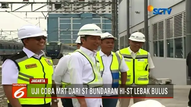 Presiden Jokowi jajal MRT dari Bundaran HI menuju Lebak Bulus didampingi Gubernur DKI Anies Baswedan. MRT ditargetkan beroperasi pada Maret 2019 dengan tarif Rp 8-9 ribu.