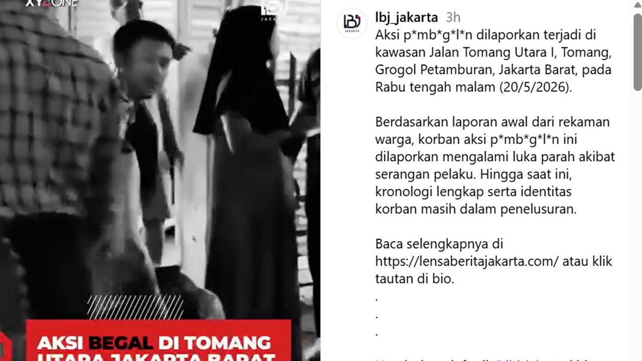 Fakta di Balik Video Viral Pria Bersimbah Darah Disebut Korban Begal di Tomang, Polisi: Kisah Asmara Itu